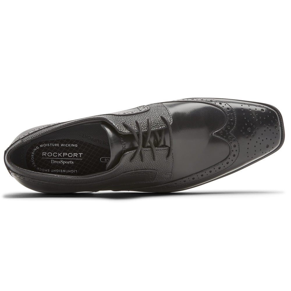 Rockport Snøre Sko Herre Svart - Farrow Wingtip - WKXB87564